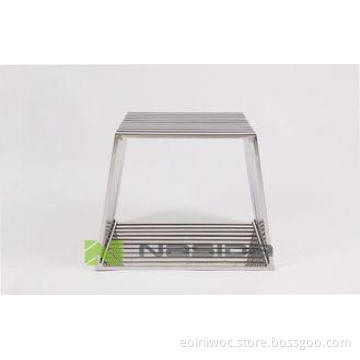 Polishing Stainless Steel Modern Outdoor Garden Bench for B